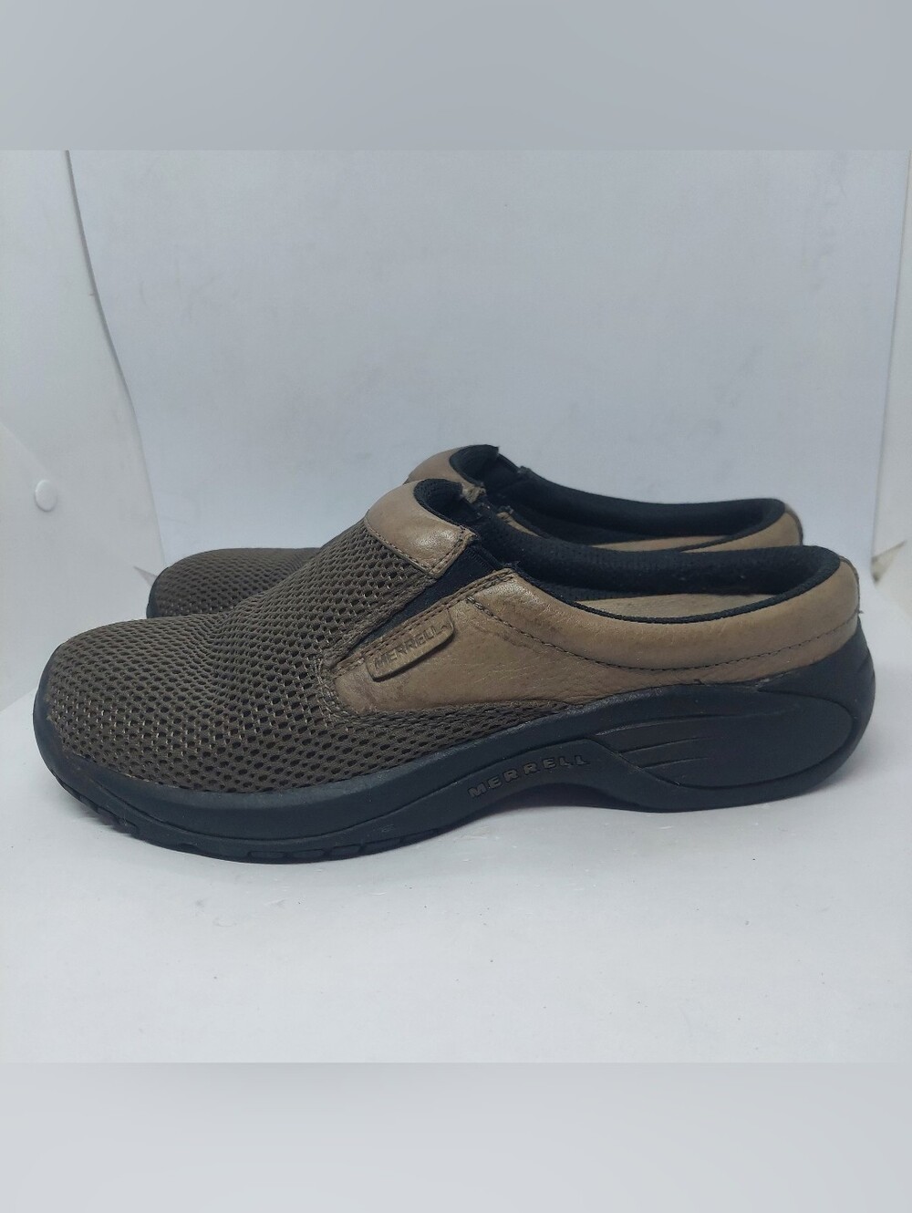 Merrell Encore J66271 Clogs Mens Size 8.5 Gunsmoke Mesh Slip On Casual Shoes
